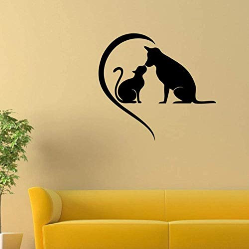 Adesivi murali fai da te adesivi personalità creativa cani e gatti 50X46Cm