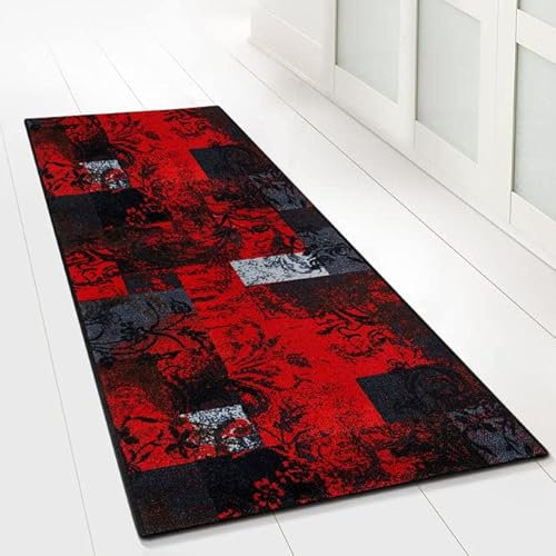 Floordirekt Teppich-Läufer Maraba 80 x 250 cm - Moderner Wohnteppich für Flur, Küche, Schlafzimmer - rutschfest, robust & pflegeleicht