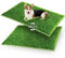 Hompet Hundegras-Pads, Welpen Rasen, Töpfchentraining Pads, Kunstrasen für Hunde Systeme, Ersatzgrasmatten, leicht zu reinigen, mit schnellen Ablauflöchern, Indoor/Outdoor, Garten, Rasen, Terrass