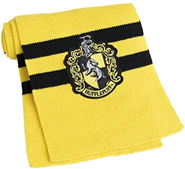 Funidelia | Harry Potter Hufflepuff Schal für Herren und Damen Hogwarts, Zauberer, Film und Serien - Zubehör für Erwachsene, Zubehör für Kostüm - Gelb
