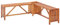 Bigto Banc d'angle avec pot de fleurs en bois d'acacia massif 117 x 117 x 40 cm