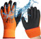 PROGANDA Waterproof Thermal Winter Work Gloves Superior Grip Coating Polar Fleece Warm Liner Insualted Liner for Outdoor Cold Weather Car Washing Gardening Fishing Multi-Purpose
