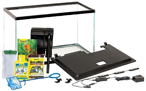 Tetra Aquarium, 10 Gallon, Complete Tropical Fish Tank Kit with LED Lighting for Freshwater Fish