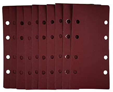 Draper 54873 1/3 Sanding Sheets with Hook and Loop, 93 x 190mm, 240 Grit (Pack of 10)