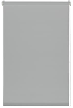 Deco Company Klemmrollo, Blickdicht, Lichtdurchlässig, Lichtschutz, Blendschutz, Rollo für Fenster ohne Bohren, Polyester, Hellgrau, 100 x 150 cm