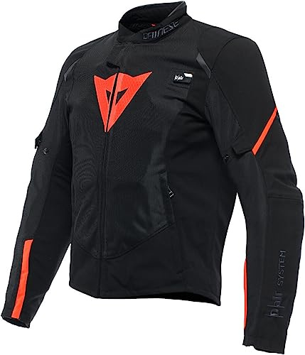 Dainese Smart LS Sport D-Air® Airbag Motorrad Textiljacke (Black/Red,50)