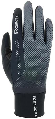 Roeckl Rimbach Winter Fahrrad Handschuhe lang grau/schwarz 2023: Größe: 9