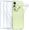 FLLAO Funda Compatible con Samsung Galaxy A54 5G, 3 Pack Protector de Pantalla Samsung Galaxy A54 5G, Transparente TPU Silicona Funda con Cristal Vidrio Templado y Carcasa