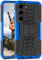 ONEFLOW Tank Case für Samsung Galaxy S23 Hülle Outdoor, stabile Panzerhülle mit Kamera und Display Schutz, sichere Handyhülle, TPU Handy Schutzhülle mit Ständer, Blau Schwarz