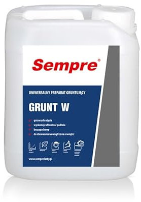 Sempre - Grunt W 5l Priming agent – A deeply penetrating water-based primer for brick concrete plasterboard- universal ready to use priming agent