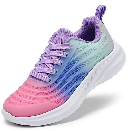 DREAM PAIRS Chaussures de Sport pour Enfants Durable Chaussure de Course Basket Légère et Confortable pour Fille Garçon SDRS2330K,Size 31,Rose/Bleu/Vert Clair,SDRS2330K