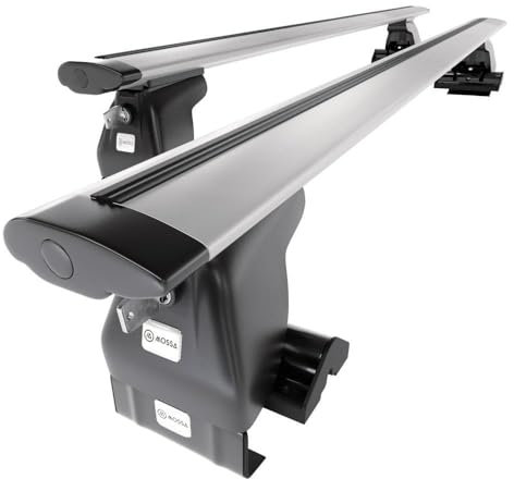 Mossa - Alu-Dachträger kompatibel mit Mazda 2 Hatchback (2003-2007) - silbern Dachträger Dachgepäckträger - ohne Montagelemente 2