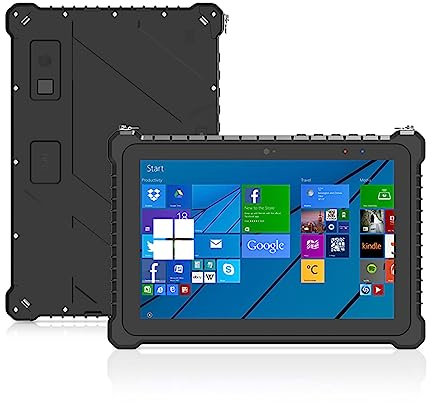 SunKol 10,1 IP67 Rugged Tablet (N5100 8GB+256GB) Windows 11 Pro Wasserdichter Industrie-Tablet-PC, Fingerabdruck, 12000-mAh-Akku, 500nit, BT4.2, GPS, WLAN, 4G, NFC, 2D-Scanner, für Außeneinsätze