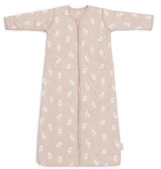 Jollein Schlafsack Baby - Twig, Wild Rose - 110 cm - Baumwolle - 2.0 bis 3.0 Tog - Abnehmbare Ärmel - Baby Schlafsack - Altrosa