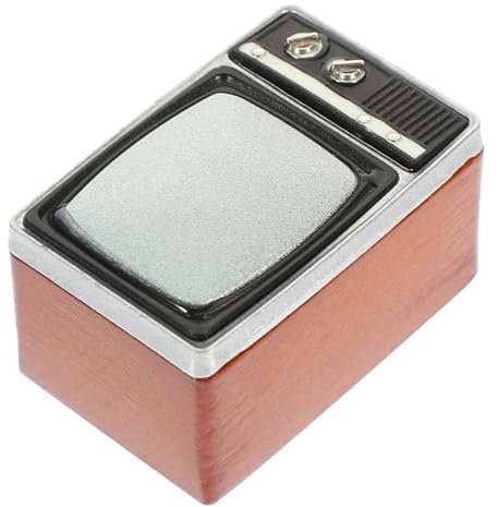 Didiseaon Televisor Retro para Casa De Muñecas Mueble Decorativo Miniatura para Sala De Estar Accesorio De Estilo Vintage