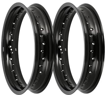 Juego: 2 llantas de aluminio de 3,00 x 16 pulgadas, anodizado negro