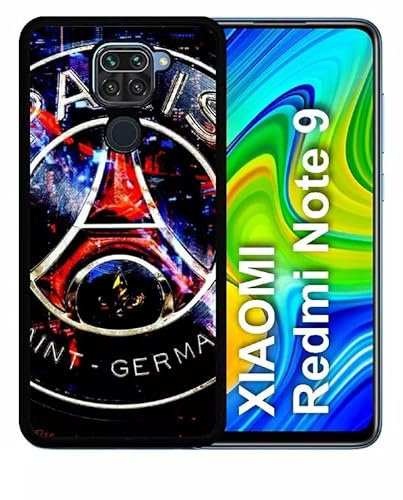 Générique Coque pour xiaomi redmi Note 9 Pro - Paris Foot Neon - Noir