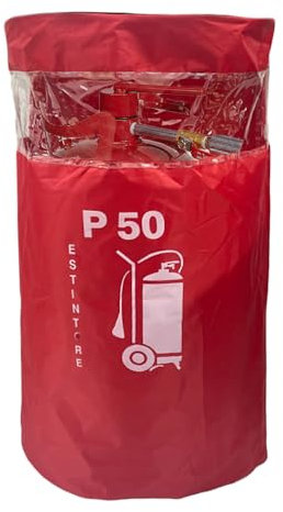 Housse d'extincteur pour chariot – Housse de protection robuste à roulettes contre les éraflures et les rayures, 1 pièce (convient pour 50 kg)