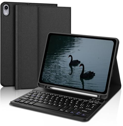 SENGBIRCH Custodia con Tastiera per iPad 10a Generazione 10,9 2022/iPad 11a Generazione A16 11 2025, Italiano QWERTY Rimovibile Wireless Bluetooth Tastiera, per iPad 10a/11a Generazione, Nero