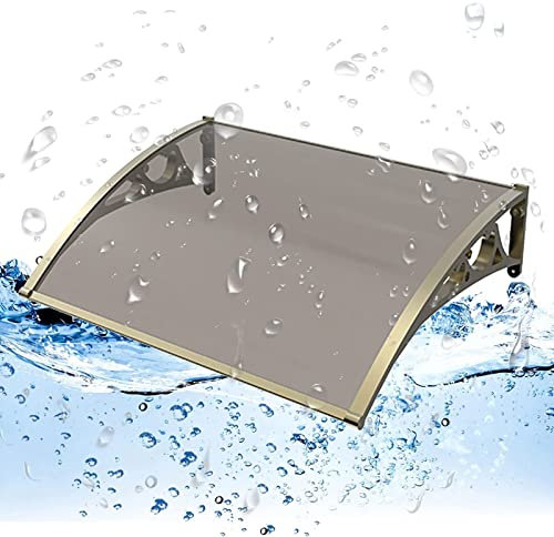 Fenstermarkise, Außenmarkise aus Polycarbonatplatte, Tür-/Terrassenüberdachung, Außenabdeckung, Front-UV-Schutz, Schutz vor Regen, Schnee, Sonnenlicht, Hohl- oder Blocker mit Halterung, Sonnensch