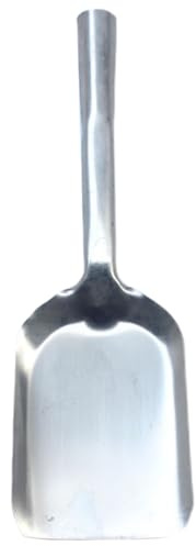 Kalastussaari 15.4-Inch Long Ash Shovel, Stainless Steel Heavy-Duty Flat Coal Shovel with Longd Handle, Scoop Shovel for BBQ Grill, Gradening Digging, Fireplace Coal Shovel