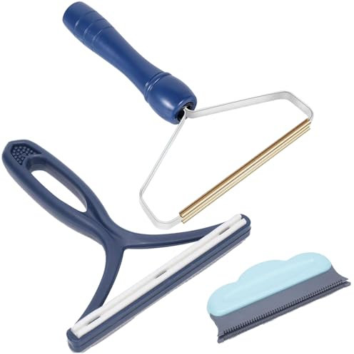 2 Pcs Pet Hair Remover for Carpet – Reusable Scraper Tool for Cat & Dog Hair – Portable, Non-Damaging Lint Remover for Furniture, Car, Sofa, Clothing, and Pet Beds