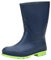 Realpaks – Stivali da donna in gomma impermeabile in PVC per esterni, giardino e cortile con robusta suola antiscivolo, ideali per pioggia, fango e tutte le stagioni, blu scuro e verde., 37 EU