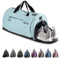 Fitgriff® Sporttasche & Reisetasche für Damen und Herren - mit Schuhfach & Nassfach - Tasche für Sport, Fitness & Reisen - Trainingstasche, Gym Bag (Cyan, 48 x 26 x 25 cm (Small))