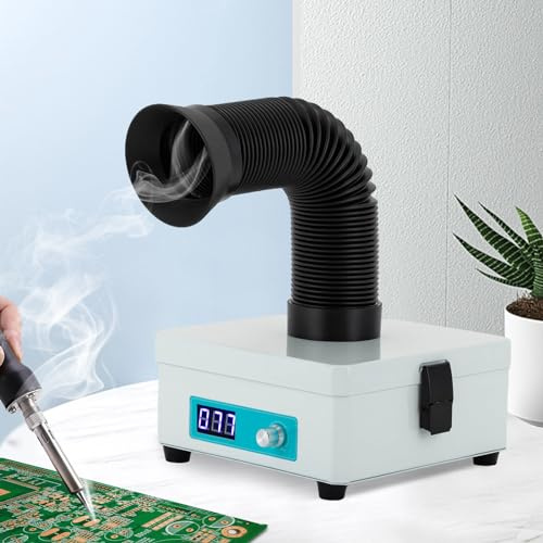 Rauchabsaugung Absaugung Löten, 15W 15 m³/h Tragbares Schweißen Rauchabzug Lötrauchabsorber Schweißrauchabsauger mit 3-Stufen-Filter für Lötstation & Schweißarbeiten