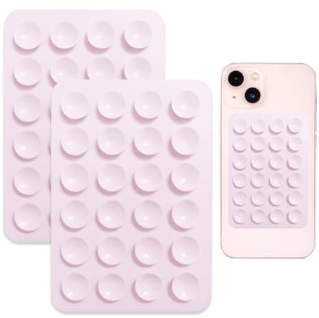 BinXiaoQin 2 Stück Silikon Handy Saugnapf Halterung,Silikon Saugnapf Handyhülle Handyhüllen,silikon Handyhalterung Saugnapf Handy Kleber Rückseite saugnapf,Octobuddy Phone Suction Handyhalter