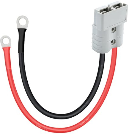 HuaLiSiJi Connecteur Anderson avec Joint Torique Connecteur Anderson avec Câble 10AWG 50A 600V pour Voitures, Camping Cars, Remorques, Chariot Élévateur, Treuils (1 m)