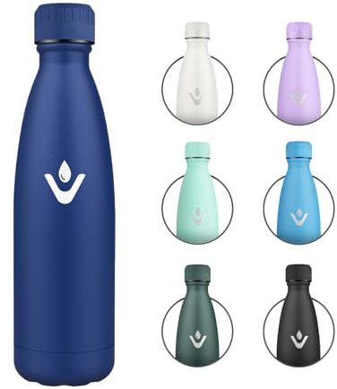 Botella Termica 750ml, Cantimplora Reutilizable a Prueba de Fugas, Botella Agua Acero Inoxidable con Doble Pared, Botella Agua sin BPA para Gimnasio, Oficina, Colegio, Senderismo, Deporte, Outdoor