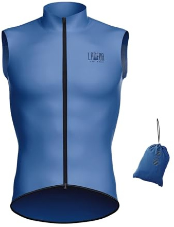 LAMEDA Herren Fahrradweste Winddicht Atmungsaktive Sommer Ärmellose Fahrradjacke Damen mit 2-Wege-Reißverschluss Leichte Radweste Windweste für Rennrad MTB