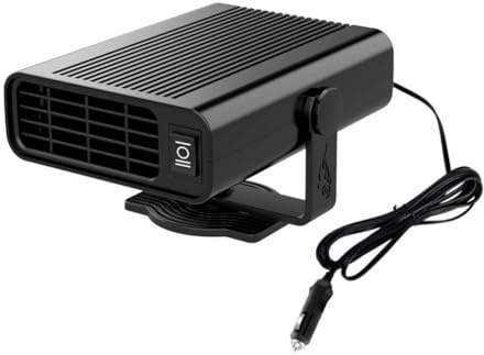 LKHSYAN Portable Car Heater Defroster,12V Windshield Defroster & Defogger 2 in 1 Fast Heating/Cooling Automobile Heater Demister Vehicle Heater Fan Cigarette (Black)