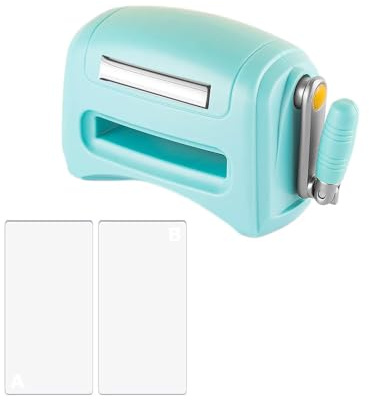 Stanzmaschine, Mini Prägemaschine für DIY Papier Karte Dekorative Handwerk Scrapbooking (Hellblau)