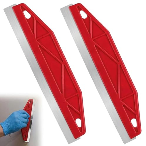 Two 30 cm Red Paint Edger Tool, Cutting in Tool for Precise Edge Painting | Painters Tool for Home Decorating, Professional Edge Painting Set with Durable Construction