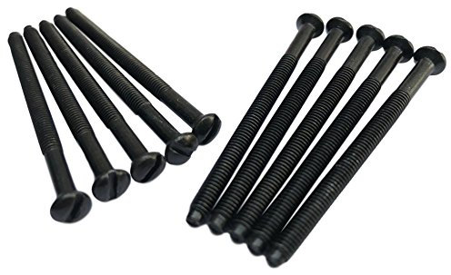 Taskar 50 mm Nickel Noir Prise de courant Vis (lot de 10) M3,5