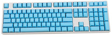 Side-Printed Thick PBT OEM Profile 108 ANSI Keycaps for MX Switches Mechanical Keyboard (Only Keycap) (Dark Blue)