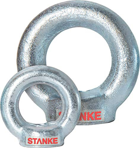 Seilwerk STANKE 15x Ringmutter M6 Ringsmutter 6 mm Öse Mutter Auge verzinkt | Vielseitig für Befestigung, Garten, Haushalt, Werkstatt und kreative DIY-Projekte