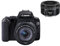 Canon EOS 250D Digitalkamera - mit Objektiven EF-S 18-55mm F4-5.6 IS STM + EF 50mm F1.8 STM (24,1 MP, 7, 7 cm (3 Zoll) Vari-Angle Display, APS-C-Sensor, 4K, Full-HD, DIGIC 8, WLAN, Bluetooth), schwarz