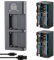 Blumax 2X Akku NP-F750 / NP-F550 4000mAh + Slim Dual Ladegerät | kompatibel mit Sony NP-F970 NP-F960 NP-F990 für Blitzgeräte Videoleuchten Fieldmonitore