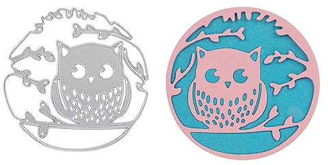 Stanzenshop Stanzschablone Eule auf einem Ast, Stanzformen, Schablonen, Scrapbooking, Kartenherstellung, DIY, Prägeschablonen, Papierkarten, Cutting Dies