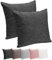 Selfitex 2er Set 50x50 cm, Sofakissen mit Füllung und Bezug, Dekokissen, Kopfkissen mit weicher Kissenfüllung, stilvolle Kissen Deko, robuster Polsterstoff, hochwertiges Couch Kissen (Anthrazit)