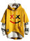 Hello MrLin Herren-Techwear, Hip-Hop-Hoodie, japanische Streetwear, Patchwork, Urban-Pullover, gelb, XXXL
