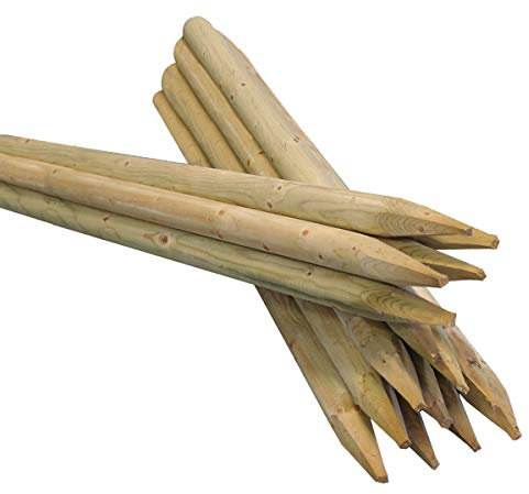 Round Wooden Stake | 2.1m x 50mm | 20 Pack
