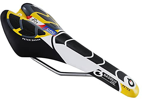 TTSJSM MTB Rennrad Sattel Radfahren Sattel Triathlon Racing MTB Rennradsitz Bequeme Fahrrad Männer Vorderkissen Reitteile Rennrad Sattel (Color : Black Yellow)