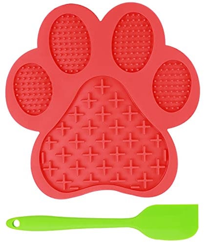 ProChosen Leckmatte Hund,Silikon Schleckmatte Hund Passen mit 1 Silikonspatel,für Haustier-Baden,Pflege,Ausbildung,Slow Feeder mit Super Starke Saugkraft