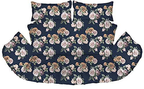 Zwei Personen Kissen Für Hängesessel; Doppelkissen Polster Bodenkissen Für Schwenksessel; Auflage Für Baumwoll Hängeschaukel; Hängekorb; Hängestuh; Rückenkissen In Der Farbe Rosen [114]