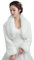 GUMEI Hochzeitsschals und Wraps Damen Vintage Weiß Plüsch Braut Wrap Stola Schal Langarm Abend Party Cape Shrug Prinzessin Verdickte Warme Hochzeitsjacke