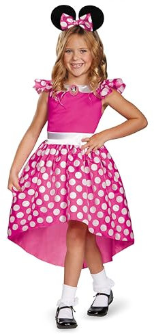 Disney 129399L-EU-6 Red Minnie Classic (Eu) Dress Up Costume, Girls, Multi, 5-6
